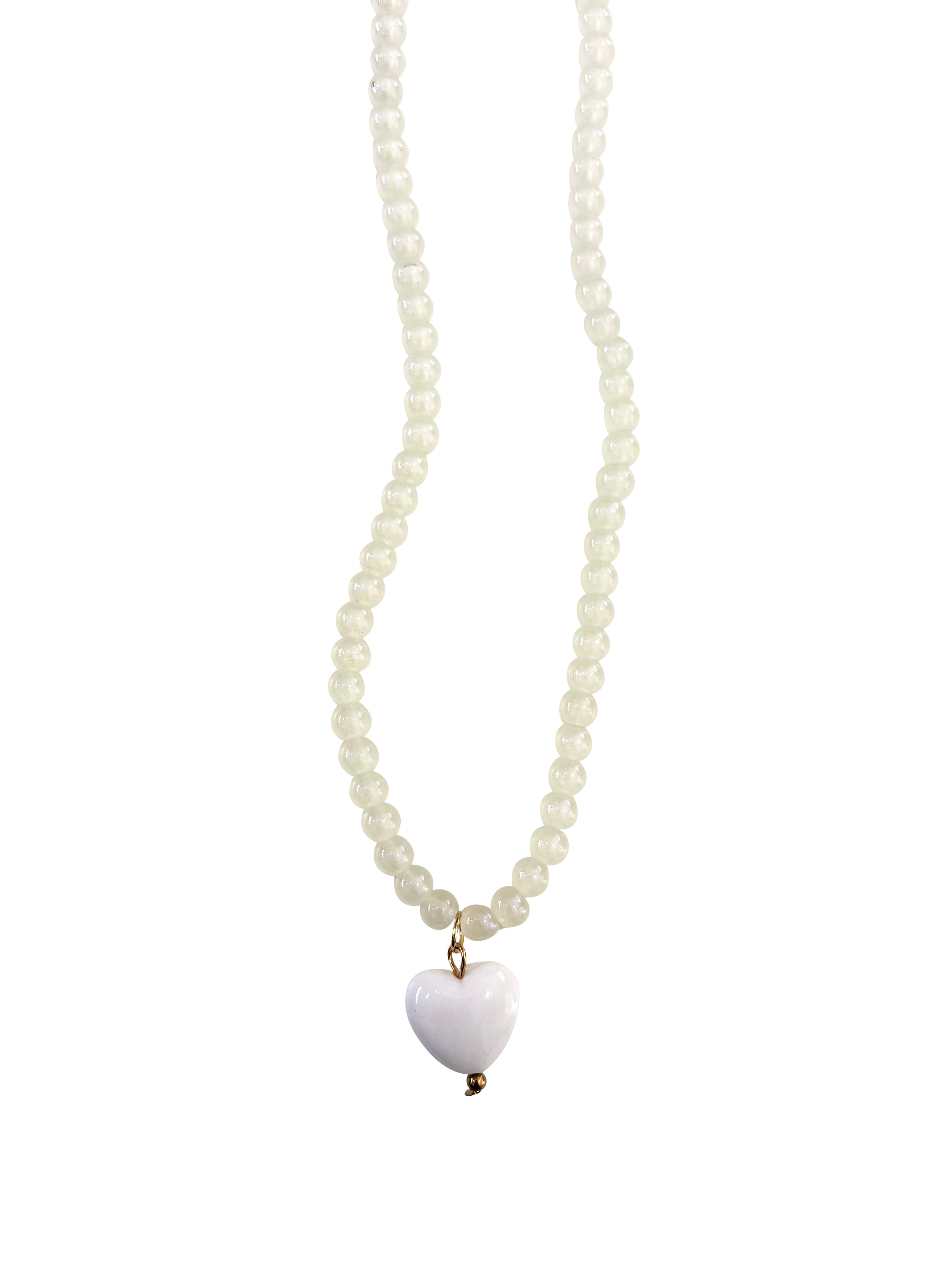 Pippa Beaded Necklace- Cream