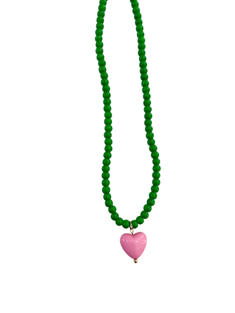 Pippa Beaded Necklace- Green