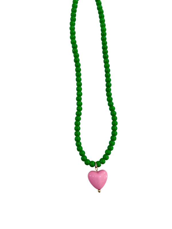 Pippa Beaded Necklace- Green