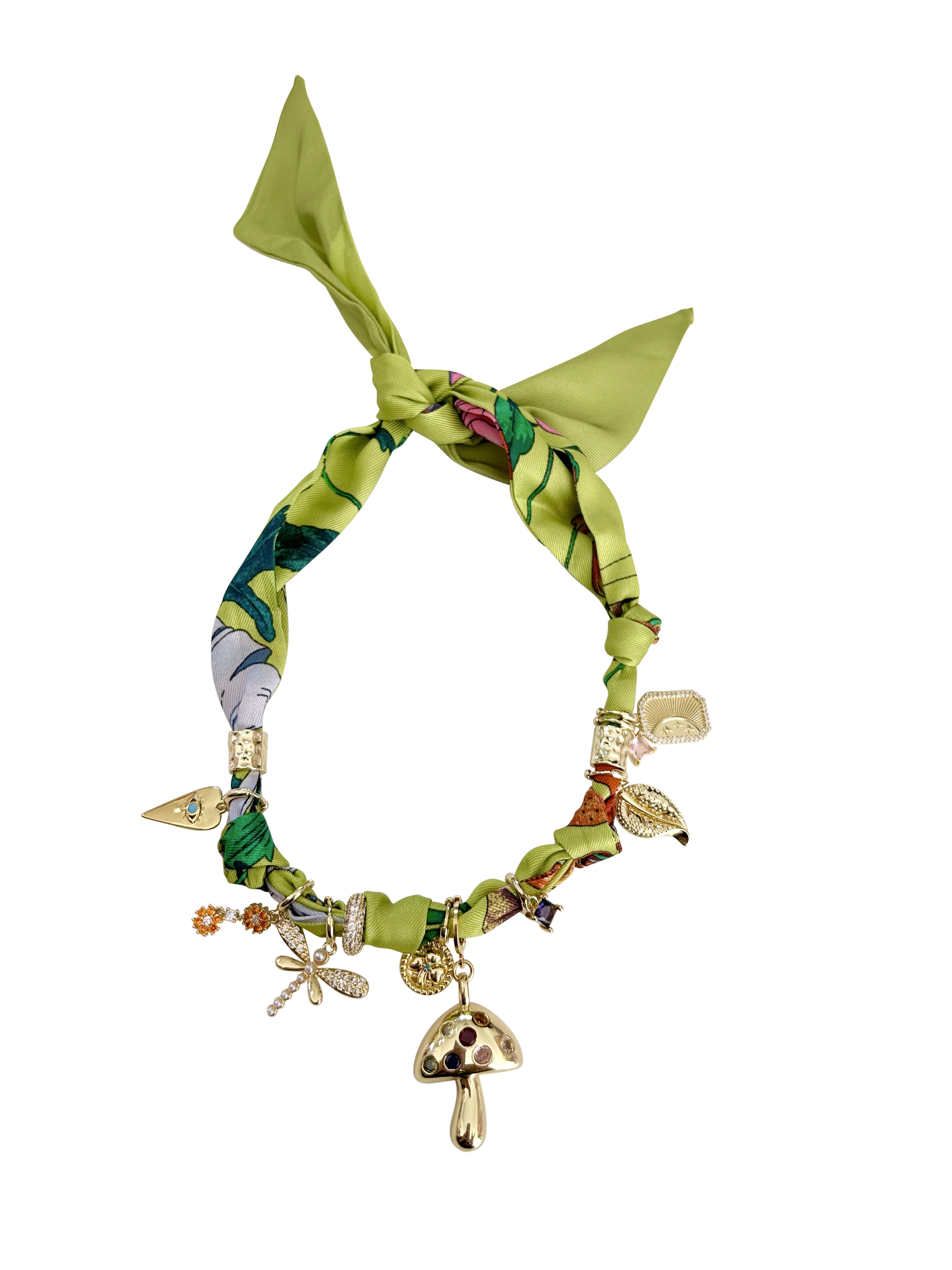 Pixie Multi Charm Scarf Necklace