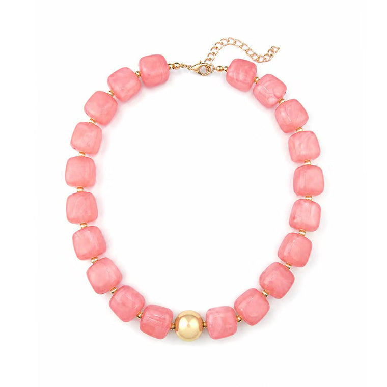 Preston Chunky Necklace- Light Pink