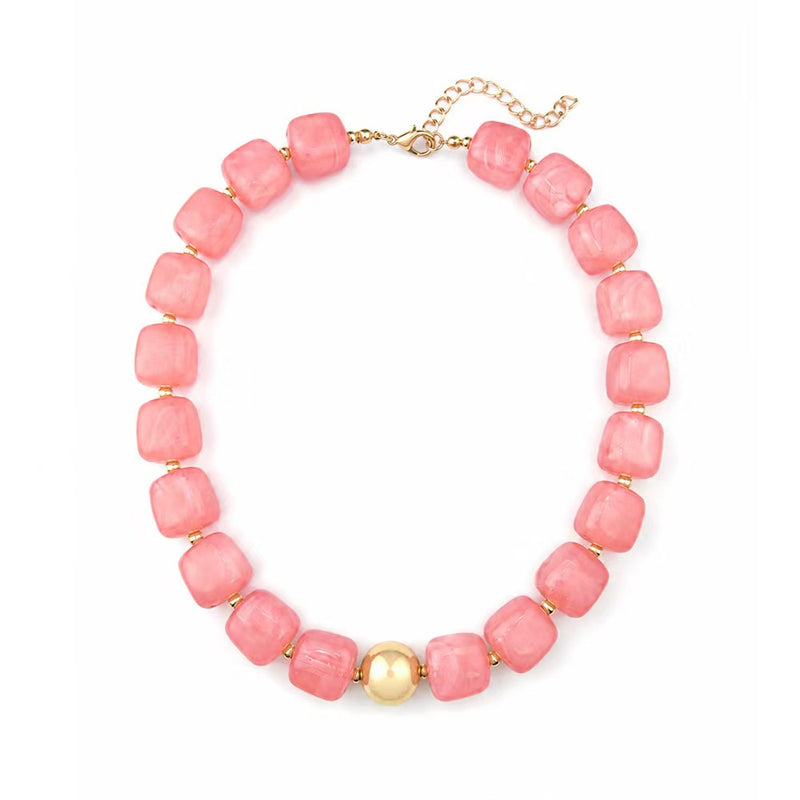 Preston Chunky Necklace- Light Pink