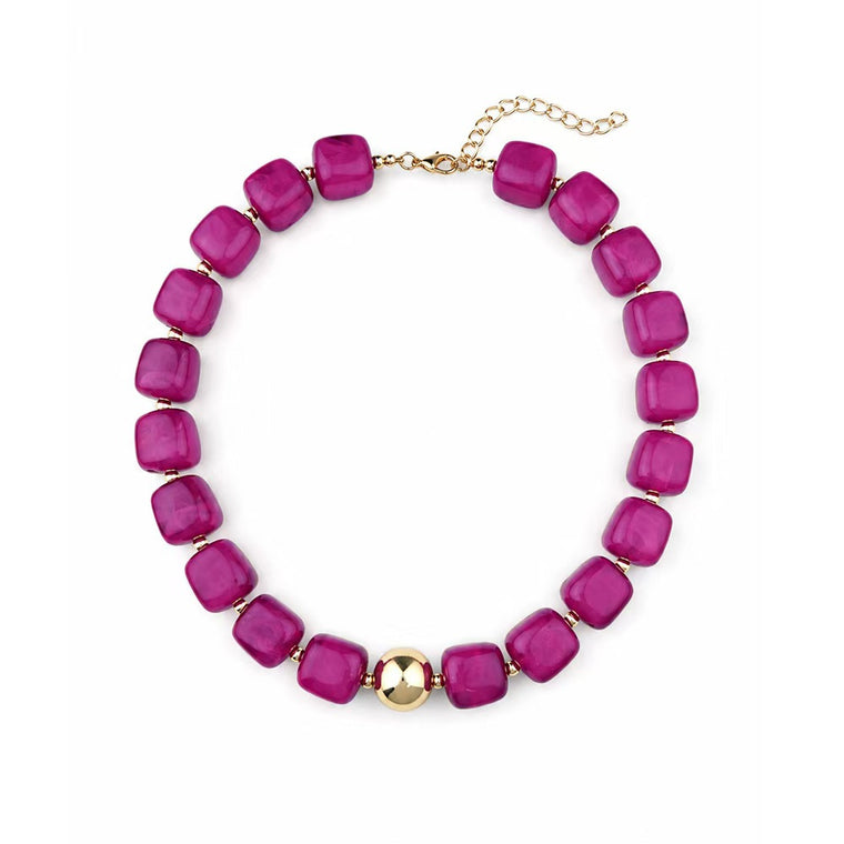 Preston Chunky Necklaces- Magenta