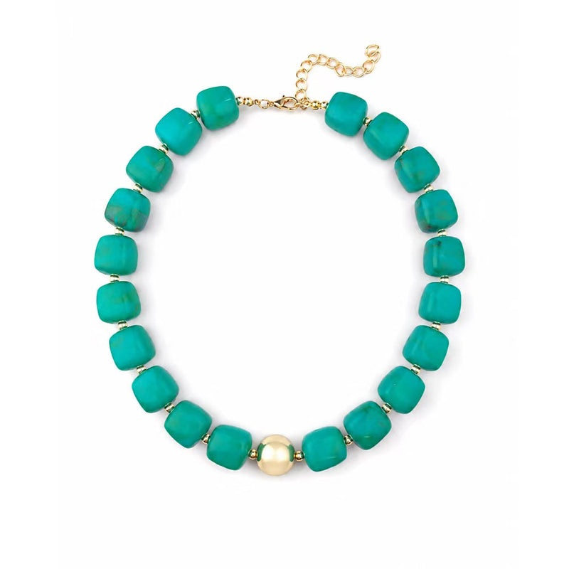 Preston Chunky Necklace- Turquoise