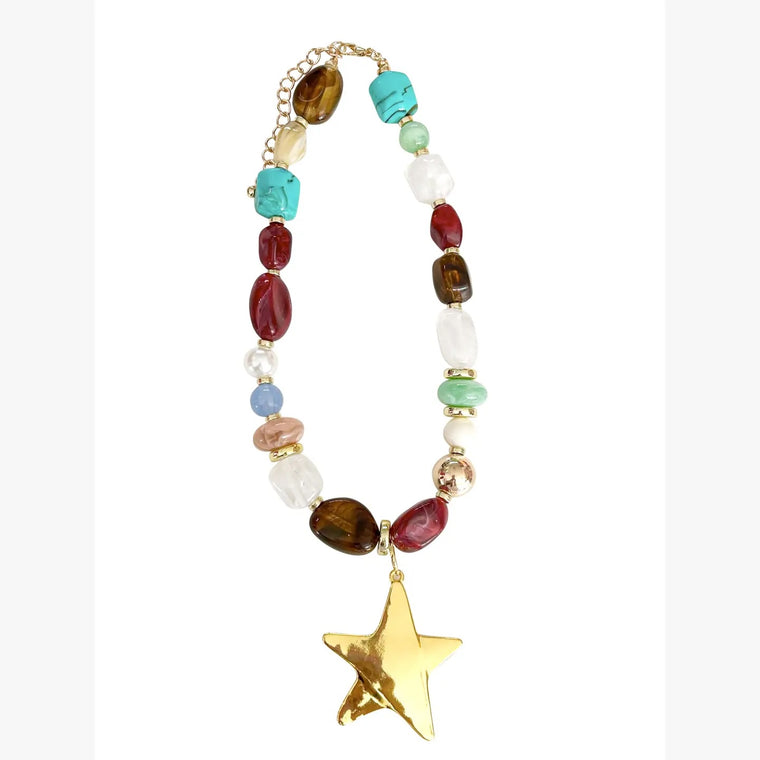 Reese Beaded Star Necklace