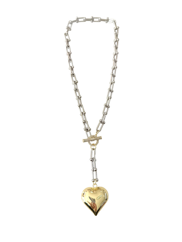 Suzie Silver Chain Heart Necklace