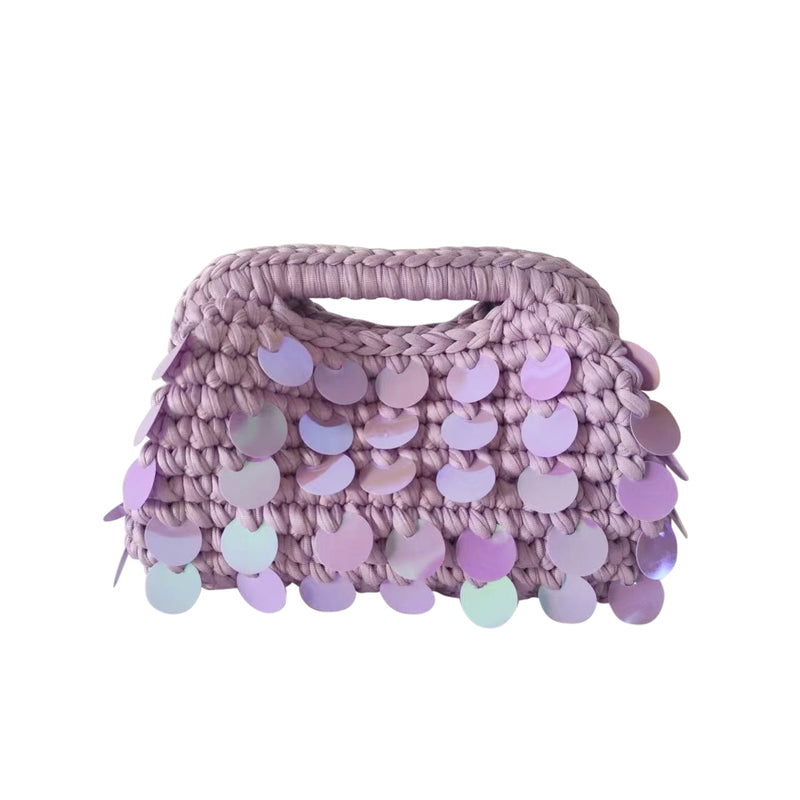 Tropez Woven Bag- Lilac