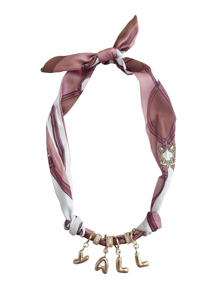 Y'all Bubble Letter Scarf Necklace