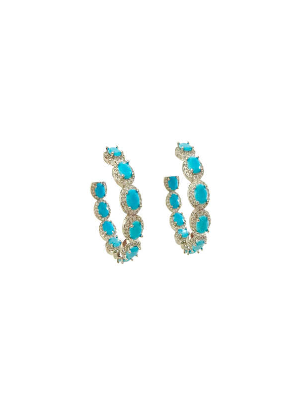 Yellowstone Turquoise Hoops