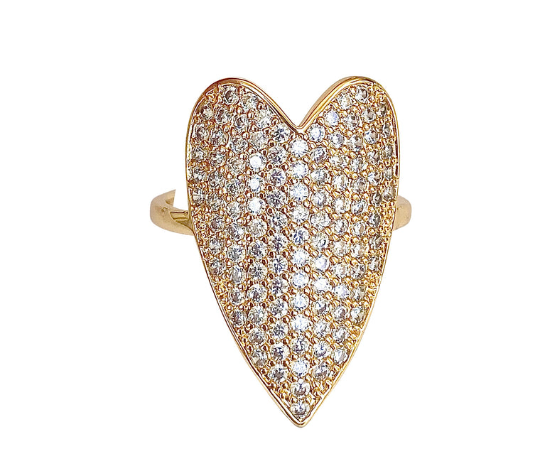 Big Heart Adjustable Ring