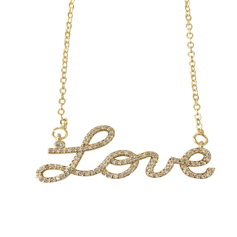 Cursive Love Necklace