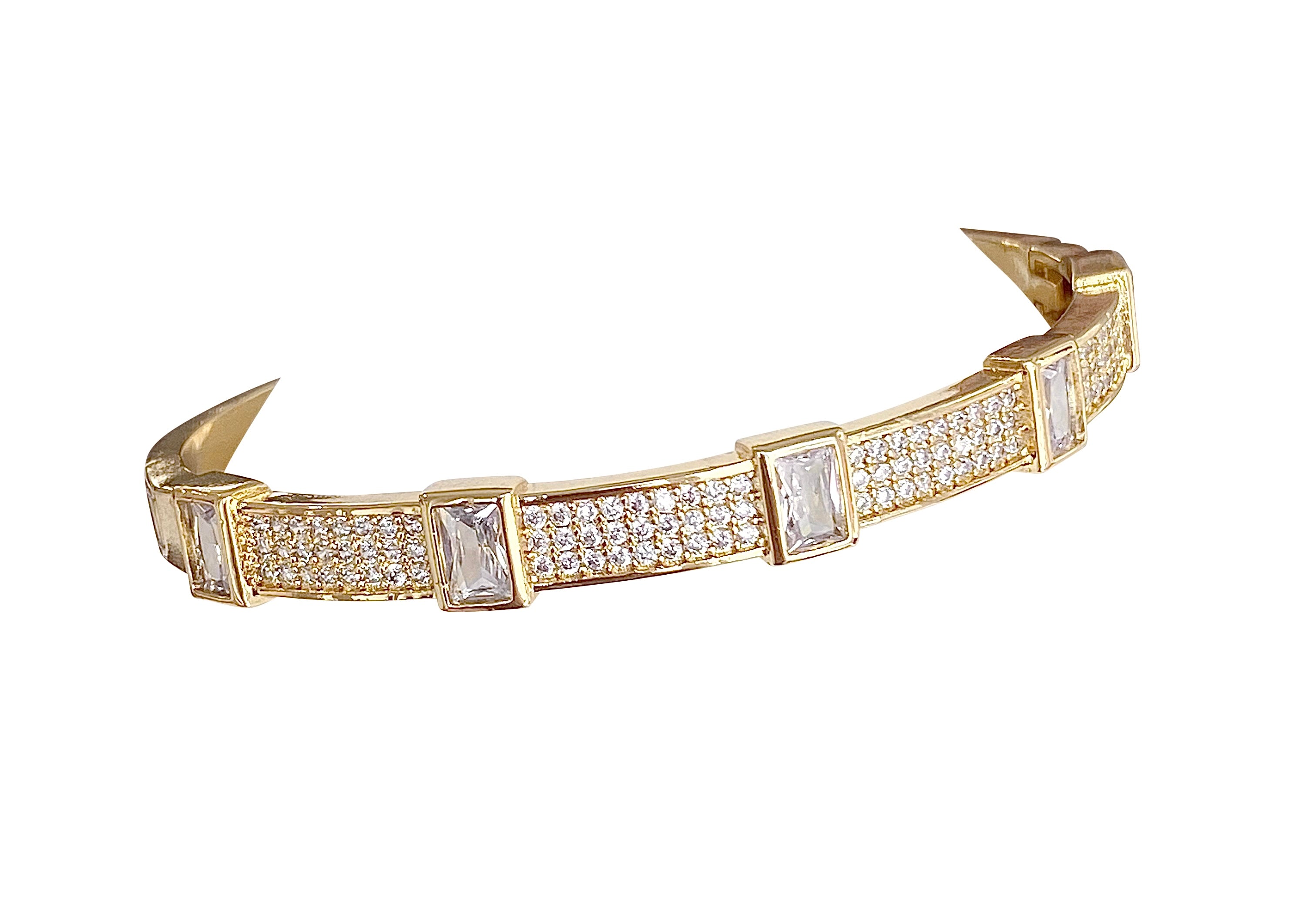Emerald CZ Gold Bracelet