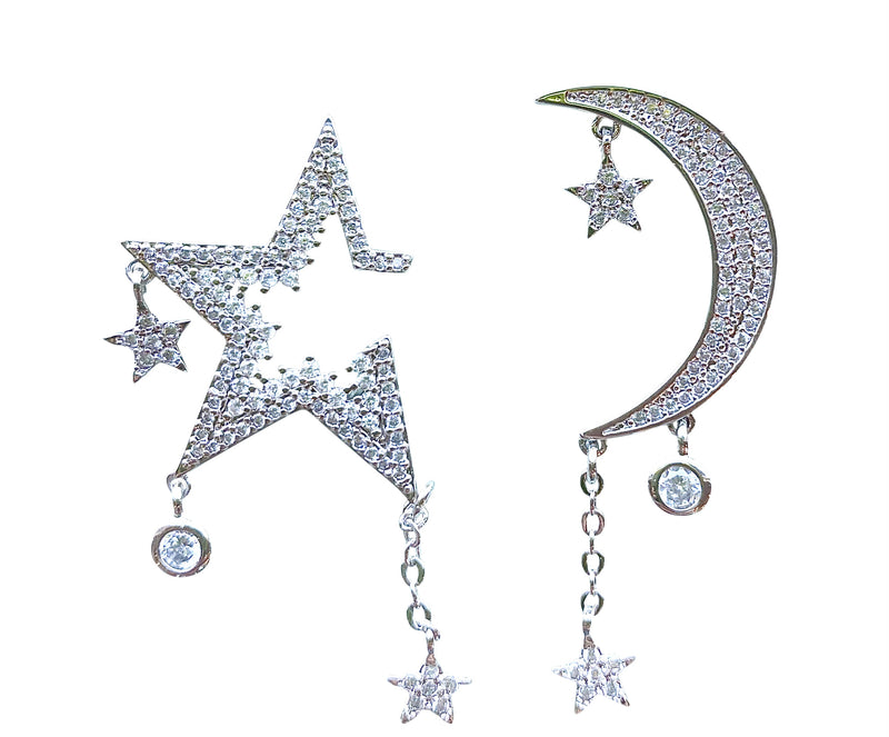 Star And Moon Earring
